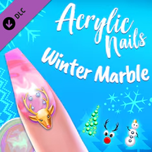 Acrylic Nails! Winter Marble