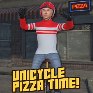 Unicycle Pizza Time
